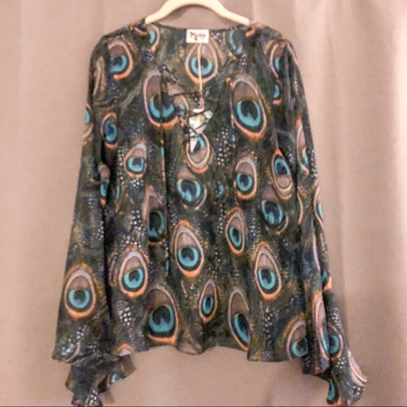 Show Me Your MuMu Tops - SHOW ME YOUR MUMU Zuko Lace Up Top Feather L NWT